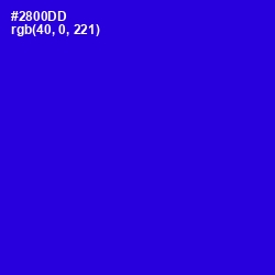 #2800DD - Dark Blue Color Image
