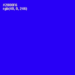 #2800F6 - Blue Color Image