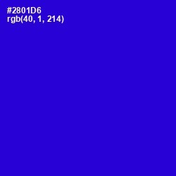#2801D6 - Dark Blue Color Image