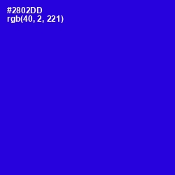 #2802DD - Dark Blue Color Image
