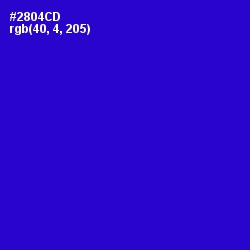 #2804CD - Dark Blue Color Image