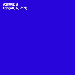 #2806DB - Dark Blue Color Image