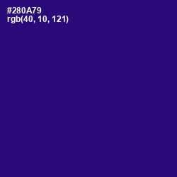 #280A79 - Deep Blue Color Image