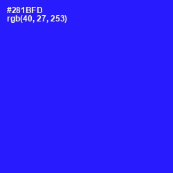 #281BFD - Blue Color Image