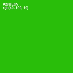 #28BE0A - Forest Green Color Image