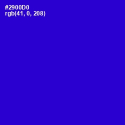 #2900D0 - Dark Blue Color Image