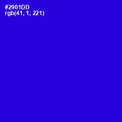 #2901DD - Dark Blue Color Image