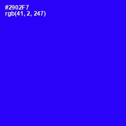 #2902F7 - Blue Color Image