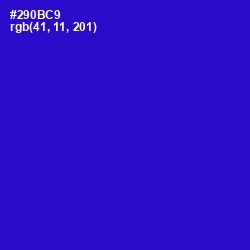 #290BC9 - Dark Blue Color Image