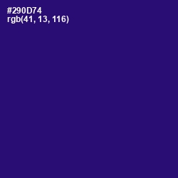 #290D74 - Deep Blue Color Image