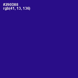 #290D88 - Blue Gem Color Image