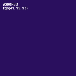 #290F5D - Violent Violet Color Image