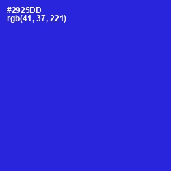 #2925DD - Dark Blue Color Image