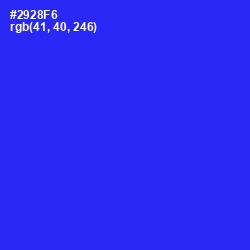 #2928F6 - Blue Color Image