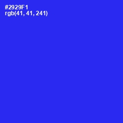 #2929F1 - Blue Color Image