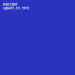 #2933BF - Governor Bay Color Image