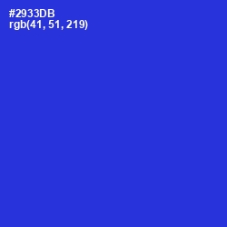 #2933DB - Dark Blue Color Image