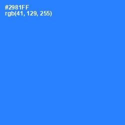 #2981FF - Dodger Blue Color Image