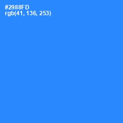 #2988FD - Dodger Blue Color Image