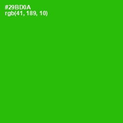 #29BD0A - Forest Green Color Image
