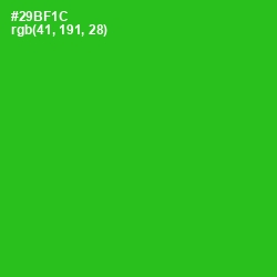 #29BF1C - Forest Green Color Image