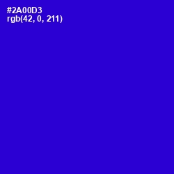#2A00D3 - Dark Blue Color Image
