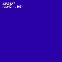 #2A01A7 - Blue Gem Color Image