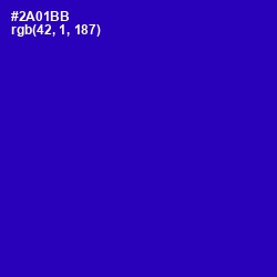 #2A01BB - Blue Gem Color Image