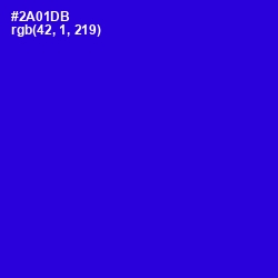 #2A01DB - Dark Blue Color Image