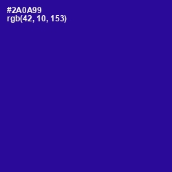 #2A0A99 - Blue Gem Color Image