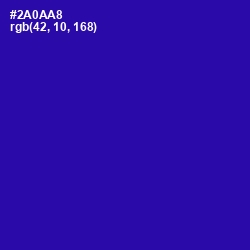 #2A0AA8 - Blue Gem Color Image