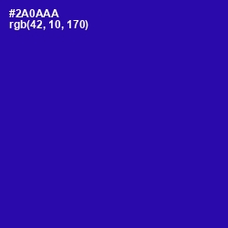 #2A0AAA - Blue Gem Color Image