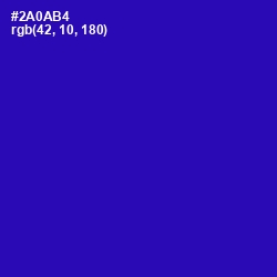 #2A0AB4 - Blue Gem Color Image