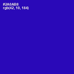 #2A0AB8 - Blue Gem Color Image