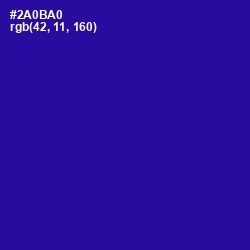 #2A0BA0 - Blue Gem Color Image