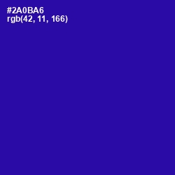 #2A0BA6 - Blue Gem Color Image