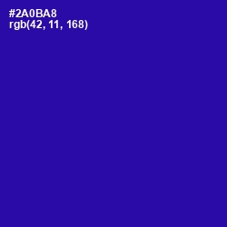 #2A0BA8 - Blue Gem Color Image