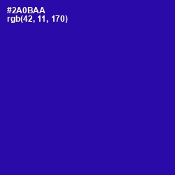 #2A0BAA - Blue Gem Color Image