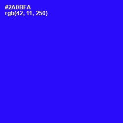 #2A0BFA - Blue Color Image