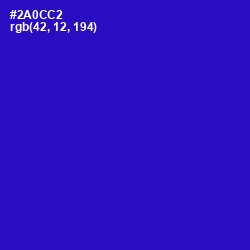 #2A0CC2 - Dark Blue Color Image