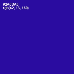 #2A0DA0 - Blue Gem Color Image