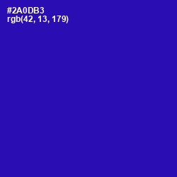 #2A0DB3 - Blue Gem Color Image