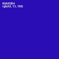 #2A0DB4 - Blue Gem Color Image