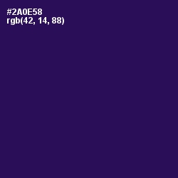 #2A0E58 - Violent Violet Color Image