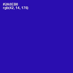 #2A0EB0 - Blue Gem Color Image