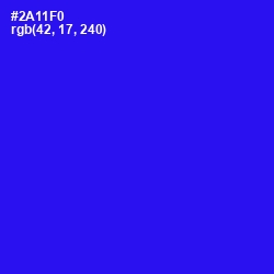 #2A11F0 - Blue Color Image