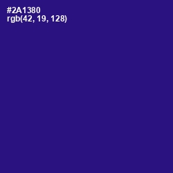 #2A1380 - Blue Gem Color Image