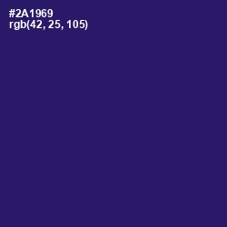 #2A1969 - Persian Indigo Color Image