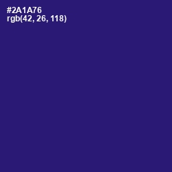 #2A1A76 - Persian Indigo Color Image