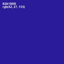 #2A1B9B - Blue Gem Color Image